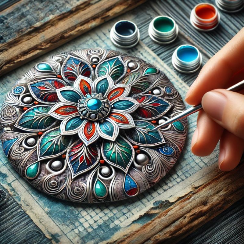 Enamel Silver Jewellery